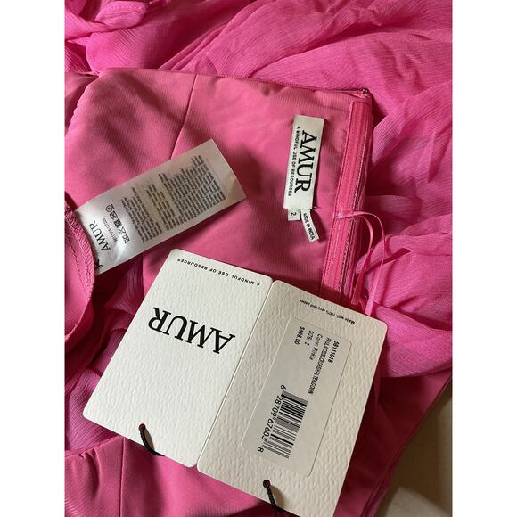 Amur 'Paula' Pink Viscose Gown Size 2 - NWT - Picture 4 of 4